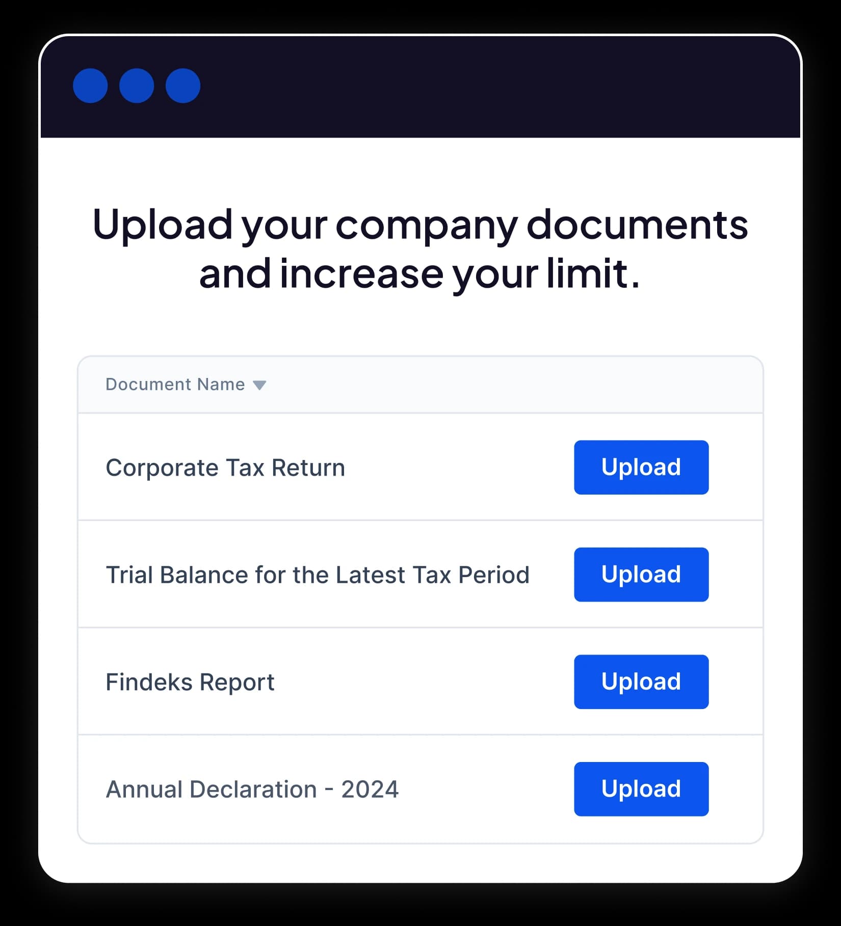 Upload Company Documents