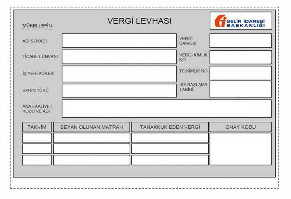 Vergi Levhası Nasıl Alınır?